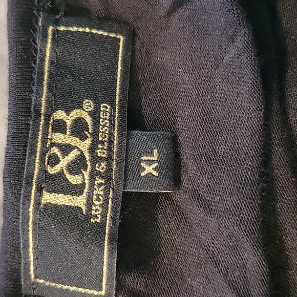 Black Dress with Leopard Long Sleeves with Pockets XL NWOT - Picture 3 of 3